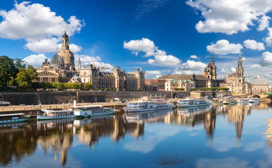 limousine service dresden View of the city of Dresden on the river Elbe.